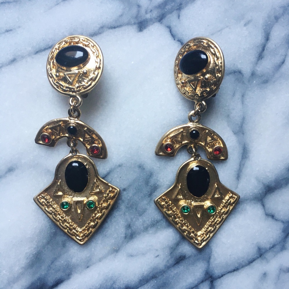 Egyptian inspired costume clip on earring